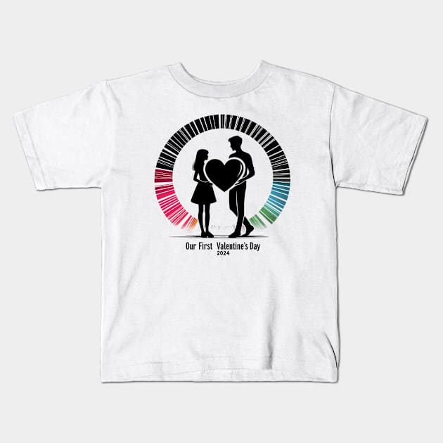 valentine day Kids T-Shirt by BukovskyART